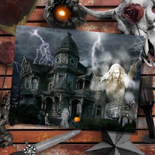 Halloween Hauning House komt eruit en je kunt Briefkaart
