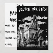 HALLOWEEN HAUNT-INVITATIE KAART (Voorkant / Achterkant)