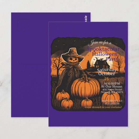 Halloween Haunt Scarecrow's Watch Briefkaart (Voorkant / Achterkant)