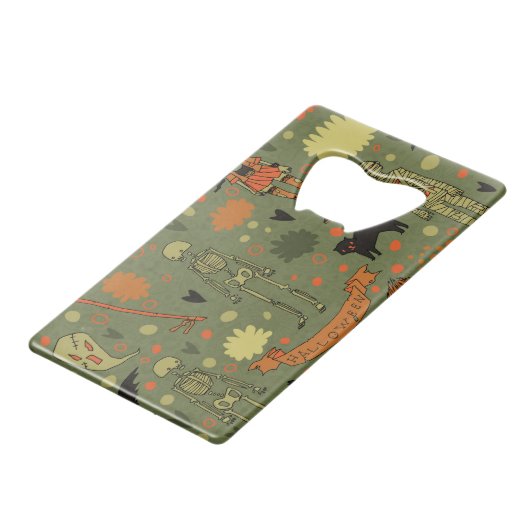 Halloween Haunt: Spooky  Mix Creditkaart Flessenopener (Voorkant Gekanteld)