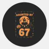 Halloween Haunted 67 Six Seven Meme 1 (12)  Ronde Sticker (Voorkant)