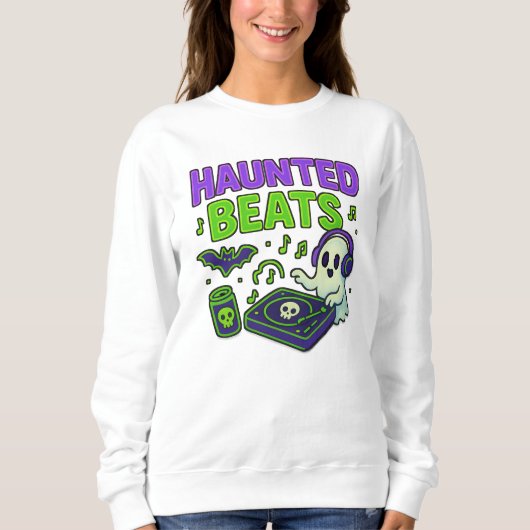 Halloween Haunted Beats Clothes Spooky DJ unisex Trui (Voorkant)