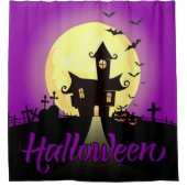 Halloween Haunted Castle Douchegordijn (Voorkant)