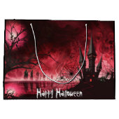 Halloween Haunted Castle Groot Cadeauzakje (Achterkant)