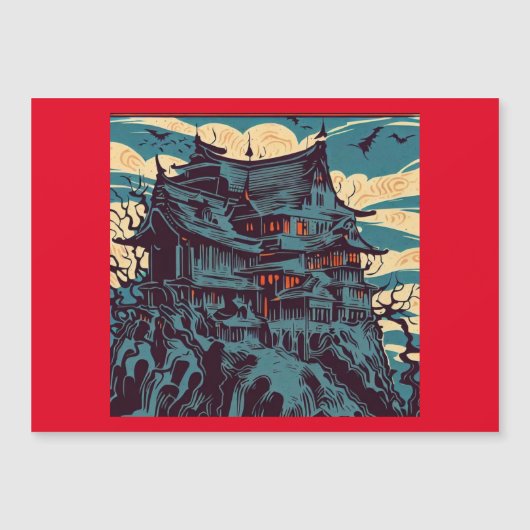 Halloween - Haunted Castle Woodcut 2 (Voorkant)