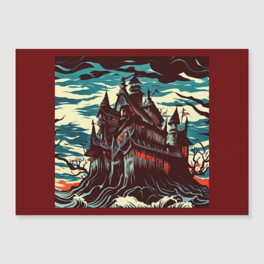Halloween - Haunted Castle Woodcut 4 (Voorkant)