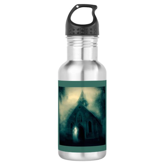 Halloween - Haunted Church 4 Waterfles (Voorkant)