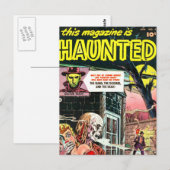 Halloween Haunted Comic Book Briefkaart (Voorkant / Achterkant)
