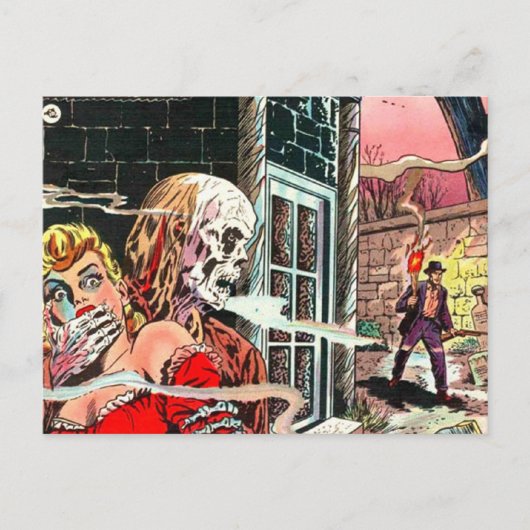 Halloween Haunted Comic Book Briefkaart (Voorkant)