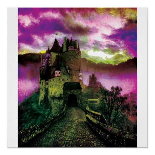 Halloween Haunted Creepy Castle Perfect Poster (Voorkant)