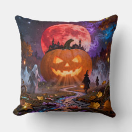 Halloween Haunted Eclipse 2 Wall Clock Kussen