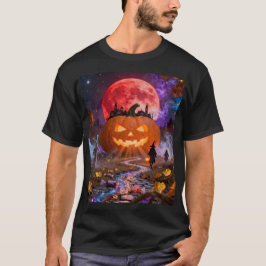 Halloween Haunted Eclipse 2 Wall Clock T-shirt