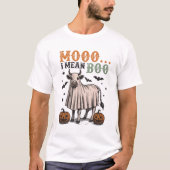 Halloween Haunted Farm Animals Koe T-shirt (Voorkant)
