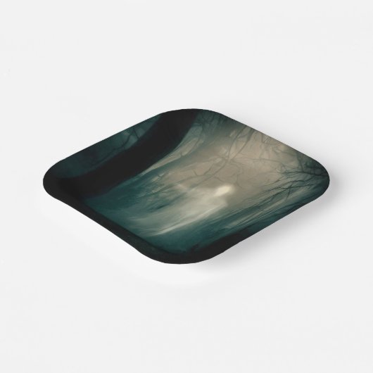 Halloween - Haunted Forest 3 Papieren Bordje (Gebogen)