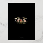 Halloween Haunted Forest Kostuum & Cocktails Zwart Folie Uitnodiging (Achterkant)