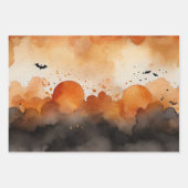 Halloween Haunted Forest kostuum en cocktail Inpakpapier Vel (Voorkant 2)