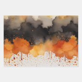 Halloween Haunted Forest kostuum en cocktail Inpakpapier Vel (Voorkant)