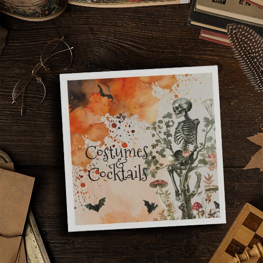 Halloween Haunted Forest kostuum en cocktail Servet