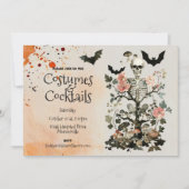 Halloween Haunted Forest Kostuumfeest Kaart (Voorkant)