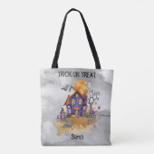 Halloween Haunted Gnome House - Trick or treat Tote Bag (Achterkant)