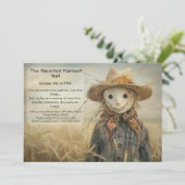 Halloween Haunted Harvest Ball Kostuumfeest Kaart (Staand voorkant)