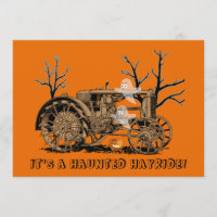 Halloween Haunted Hay Ride Boerderij Tractor Ghost