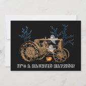 Halloween Haunted Hay Ride Boerderij Tractor Ghost Kaart (Voorkant)