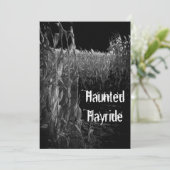 Halloween Haunted Hayride Invitation Kaart (Staand voorkant)