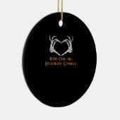 Halloween Haunted Heart Skeletal Bone Chilling CLA Keramisch Ornament (Rechts)