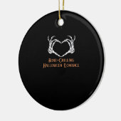 Halloween Haunted Heart Skeletal Bone Chilling CLA Keramisch Ornament (Links)