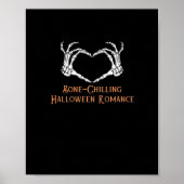 Halloween Haunted Heart Skeletal Bone Chilling CLA Poster (Voorkant)