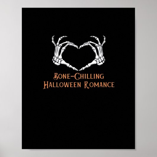 Halloween Haunted Heart Skeletal Bone Chilling CLA Poster (Voorkant)