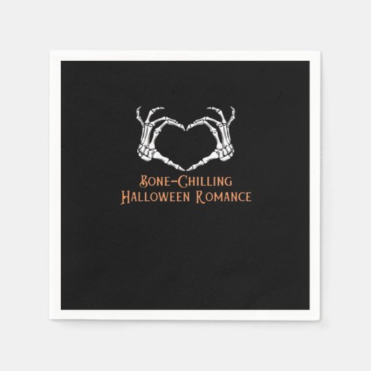 Halloween Haunted Heart Skeletal Bone Chilling CLA Servet (Voorkant)