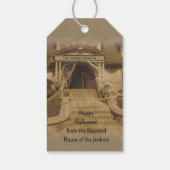 Halloween, Haunted House (aanpasbaar) Cadeaulabel (Achterkant)
