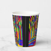 Halloween Haunted House Abstract Colorful Papieren Bekers (Rechts)