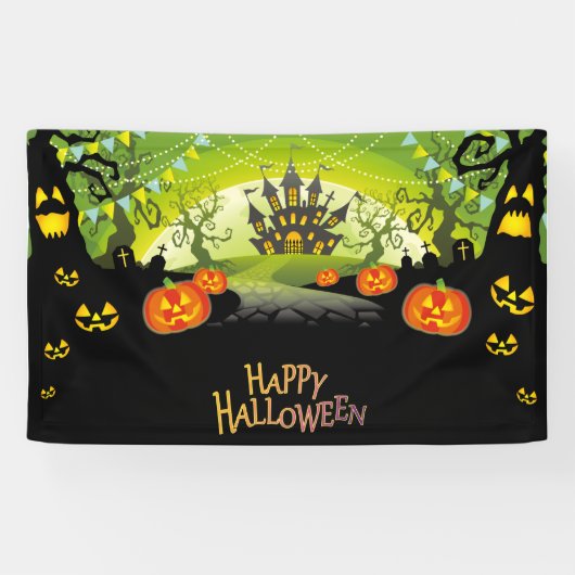 Halloween Haunted House Banner (Horizontaal)