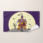 Halloween Haunted House Black Bat Full Moon Ghost Bad Handdoek (Handdoek)