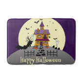 Halloween Haunted House Black Bat Full Moon Ghost Badmat (Voorkant)