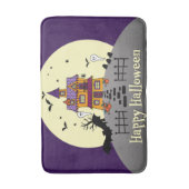 Halloween Haunted House Black Bat Full Moon Ghost Badmat (Voorkant Verticaal)