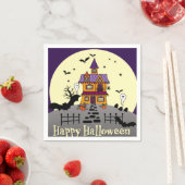 Halloween Haunted House Black Bat Full Moon Ghost Servet (Insitu)