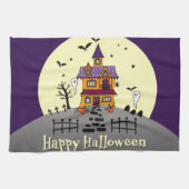 Halloween Haunted House Black Bat Full Moon Ghost Theedoek (Horizontaal)