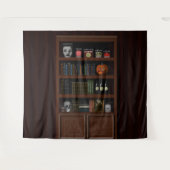 Halloween Haunted House Boekenplank Wandkleed (Voorkant (horizontaal))
