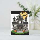 Halloween Haunted House Briefkaart (Staand voorkant)