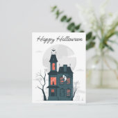 Halloween Haunted House Briefkaart (Staand voorkant)