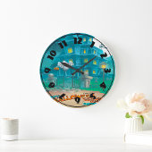 Halloween Haunted House Clock Grote Klok