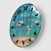 Halloween Haunted House Clock Grote Klok (Hoek)