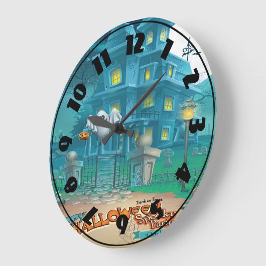 Halloween Haunted House Clock Grote Klok (Hoek)