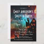 Halloween Haunted House Costume Sweet 16 Birthday Kaart (Voorkant)