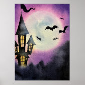 Halloween Haunted House, Creepy Spooky Mansion Poster (Voorkant)