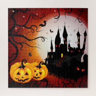 Halloween Haunted House en Jack-O-Lantern Legpuzzel
